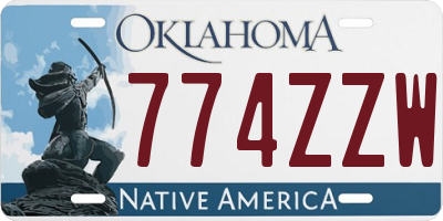 OK license plate 774ZZW