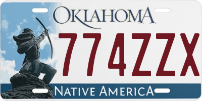 OK license plate 774ZZX