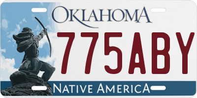 OK license plate 775ABY