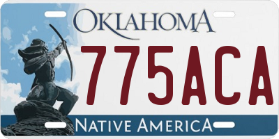 OK license plate 775ACA