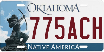 OK license plate 775ACH