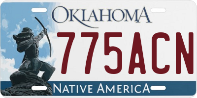 OK license plate 775ACN