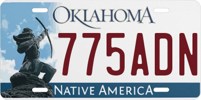 OK license plate 775ADN