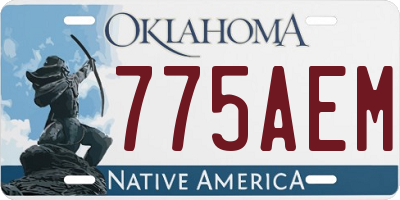 OK license plate 775AEM