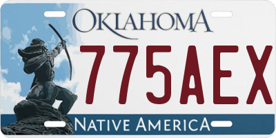 OK license plate 775AEX