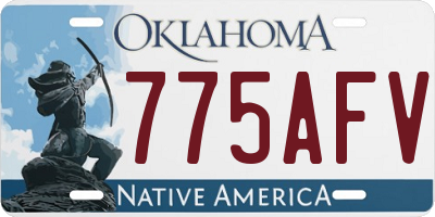OK license plate 775AFV
