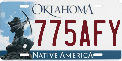 OK license plate 775AFY