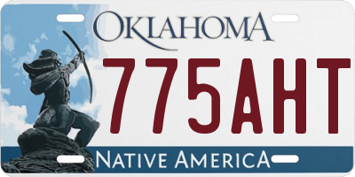 OK license plate 775AHT
