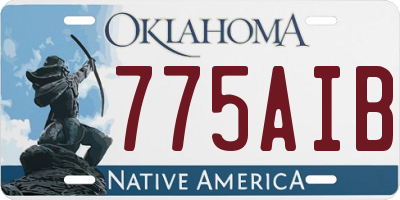 OK license plate 775AIB