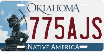 OK license plate 775AJS