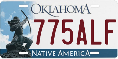 OK license plate 775ALF