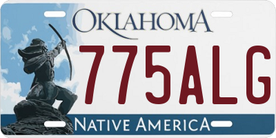 OK license plate 775ALG