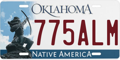 OK license plate 775ALM