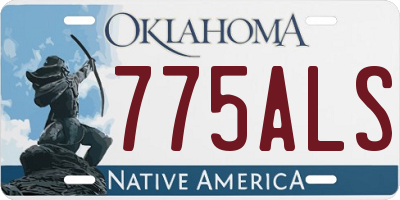OK license plate 775ALS