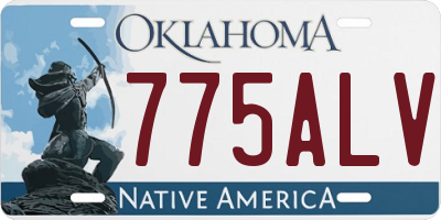 OK license plate 775ALV