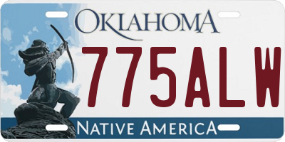 OK license plate 775ALW