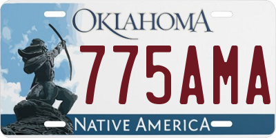 OK license plate 775AMA