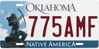 OK license plate 775AMF