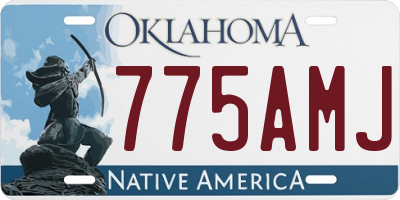 OK license plate 775AMJ