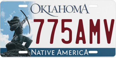 OK license plate 775AMV