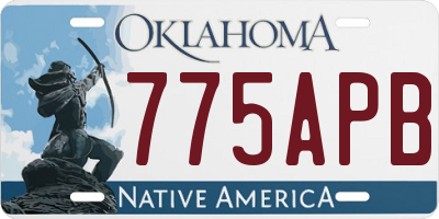 OK license plate 775APB
