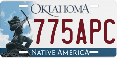 OK license plate 775APC