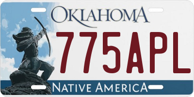 OK license plate 775APL