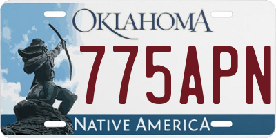 OK license plate 775APN
