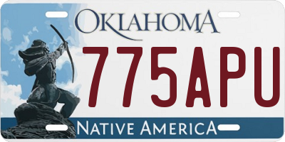 OK license plate 775APU