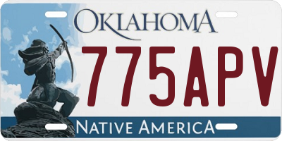 OK license plate 775APV