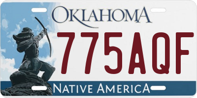 OK license plate 775AQF