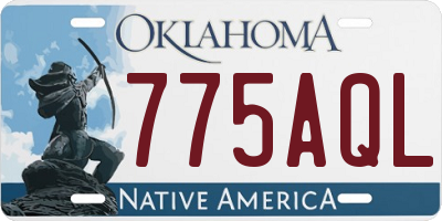 OK license plate 775AQL