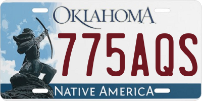 OK license plate 775AQS