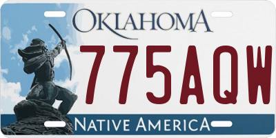 OK license plate 775AQW