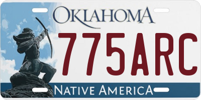 OK license plate 775ARC