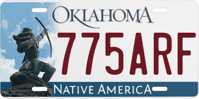 OK license plate 775ARF