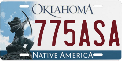 OK license plate 775ASA