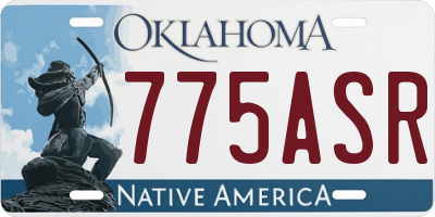 OK license plate 775ASR