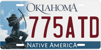 OK license plate 775ATD