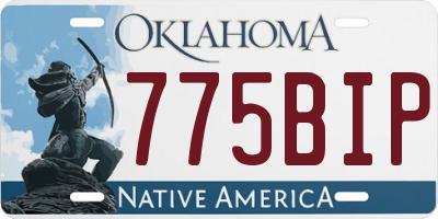 OK license plate 775BIP