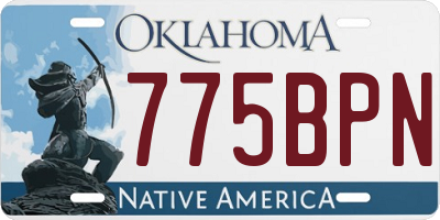 OK license plate 775BPN