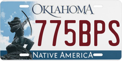 OK license plate 775BPS