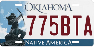OK license plate 775BTA