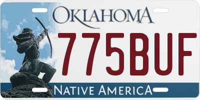 OK license plate 775BUF