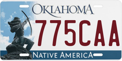 OK license plate 775CAA