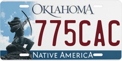 OK license plate 775CAC