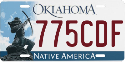 OK license plate 775CDF