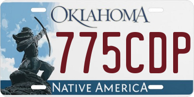 OK license plate 775CDP