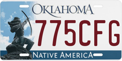 OK license plate 775CFG