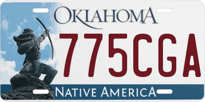 OK license plate 775CGA